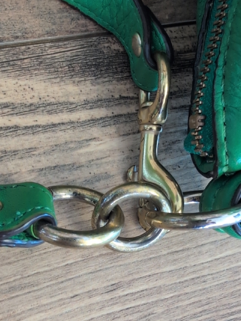 Coach Vintage Green Pebbled Leather Poppy Avery Hobo Crossbody Bag          M357 - Picture 10 of 16